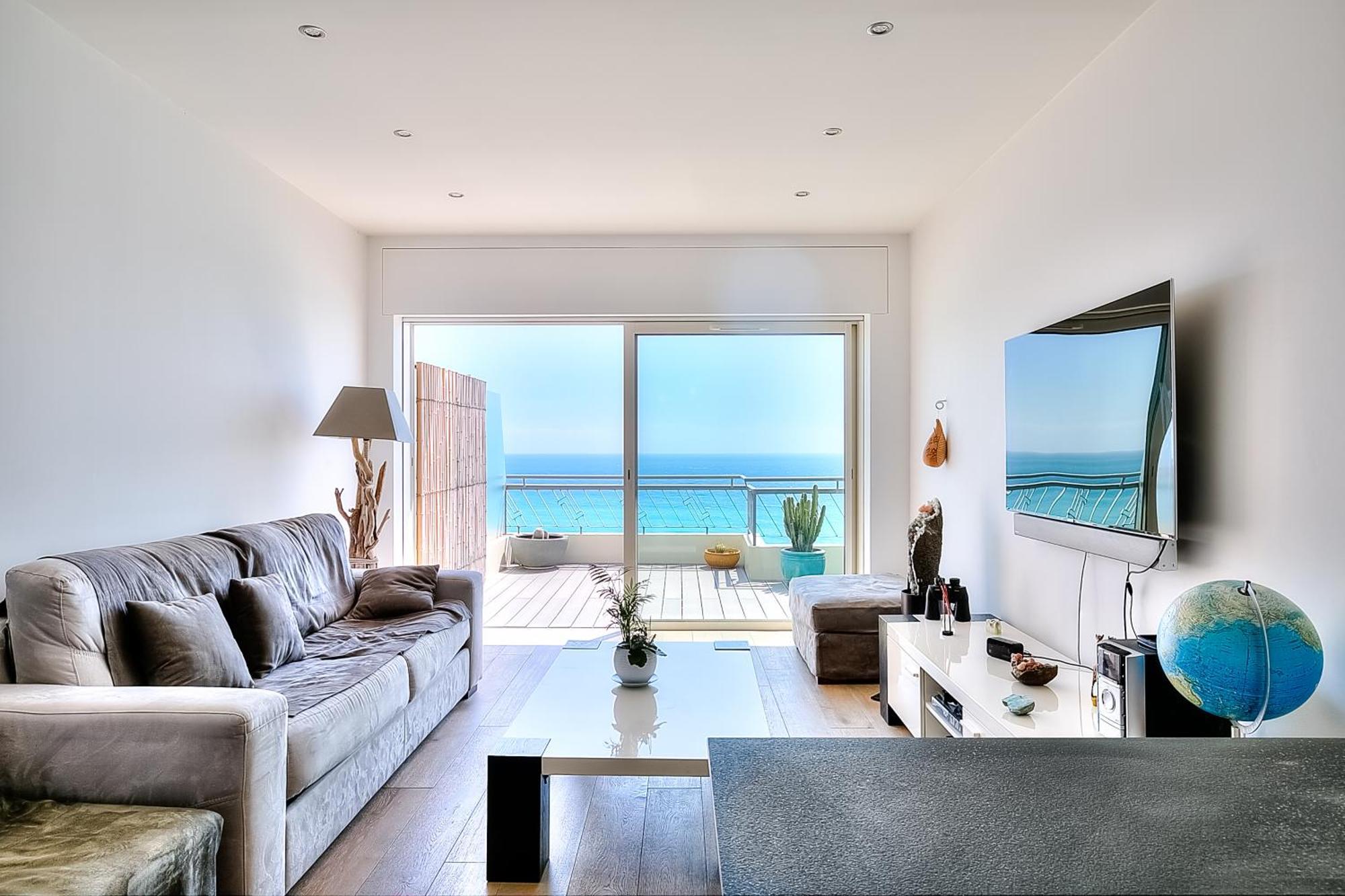 니스 Le Florentina, Dernier Etage Avec Terrasse, Vue Sur La Baie Des Anges 아파트 외부 사진